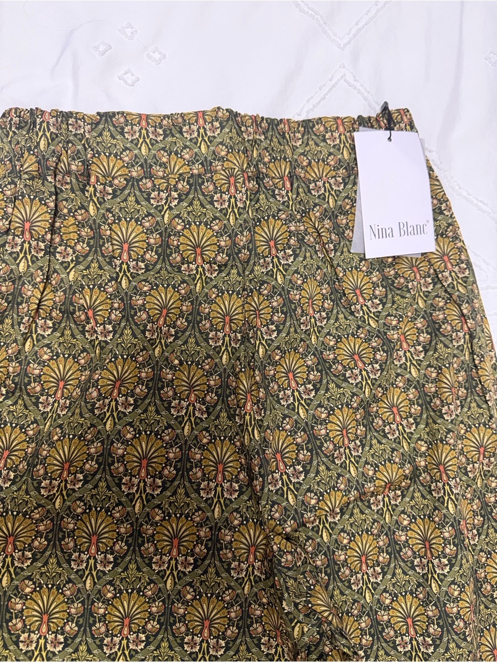 Olive Floral Print Women’s Shorts